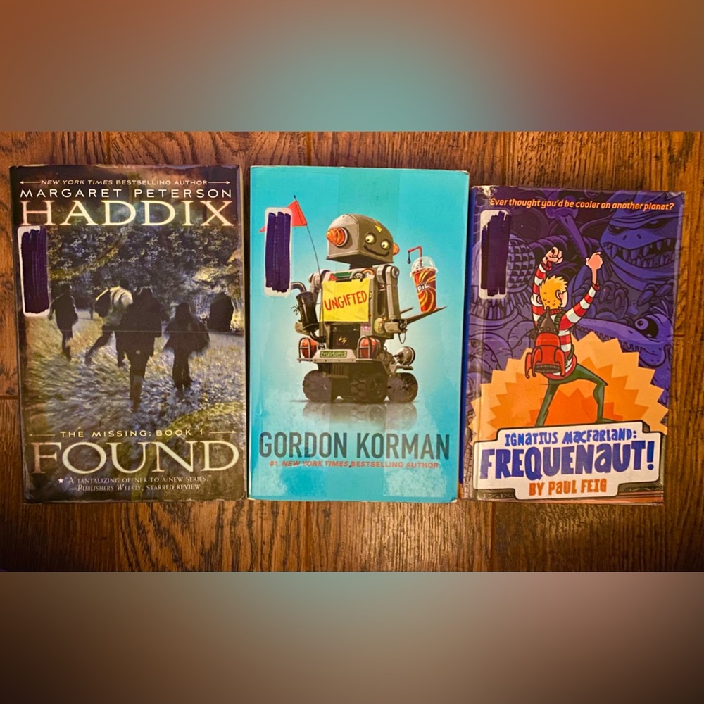 Bundle of 3 Books: Found, Gordon Korman & Ignatius MacFarland: Frequenaut